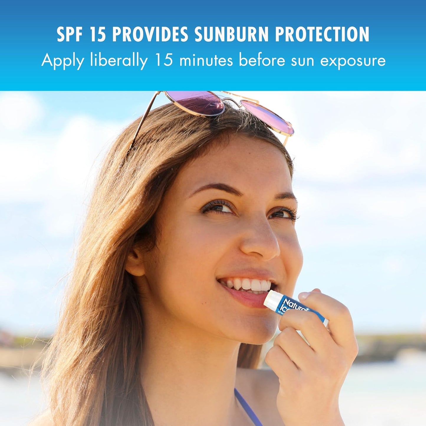 Natural Ice Cherry - SPF 15 lip balm, Cherry Flavor, 0.15 Ounce (Pack of 12)