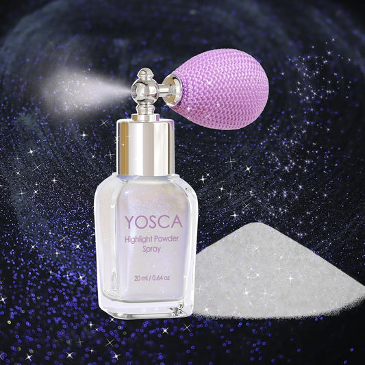 Yosca Body Glitter Spray, 30ML Loose Body Shimmer Powder Iridescent Hair Spray White Glitter Sparkle Highlighter Makeup Mardi Gras Festival Concert Party Rave Accessories for Clothes Hair Face Nail | alldaygood beauty