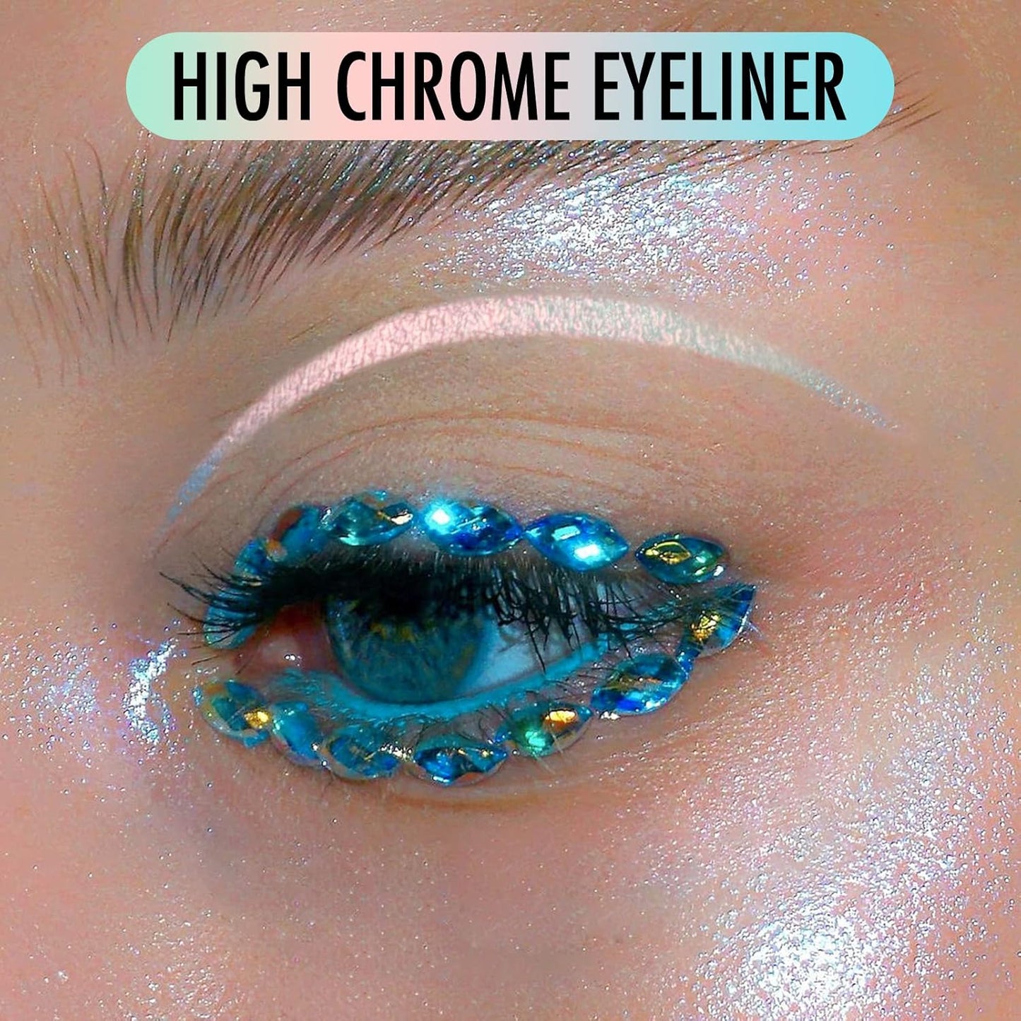 BEPHOLAN Pink Blue Eyeliner Pencil,2-in-1 Color Waterproof Glitter Gel Eye Liner Highligter,Mermaid Korean Makeup Waterline Eyeliner,Smudge Proof (FAIRY TALE)