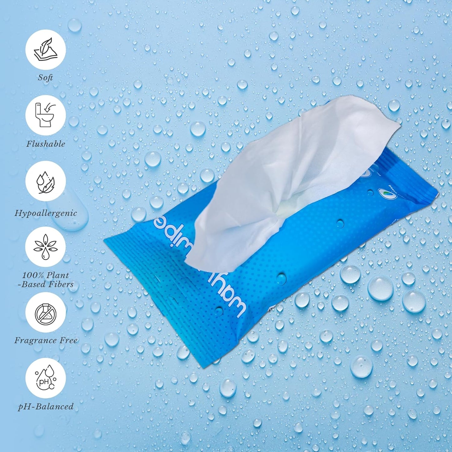 Flushable Wet Wipes for Travel & On-The-Go | 24 Pack - 14 Wipes Per Pack (336 Count) | XL Adult Cleansing Cloth for Men & Women | Hypoallergenic 100% Plant Based, Fragrance Free