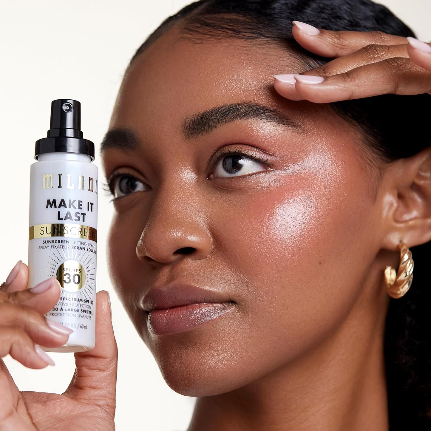 Milani Sunscreen Setting Spray + Primer, Make It Last Sunscreen for Face- SPF 30 UVA & UVB Protection Antioxidant Rich Formula for Broad Spectrum Protection, Prime + Set + Protect, 2.02Fl. Oz