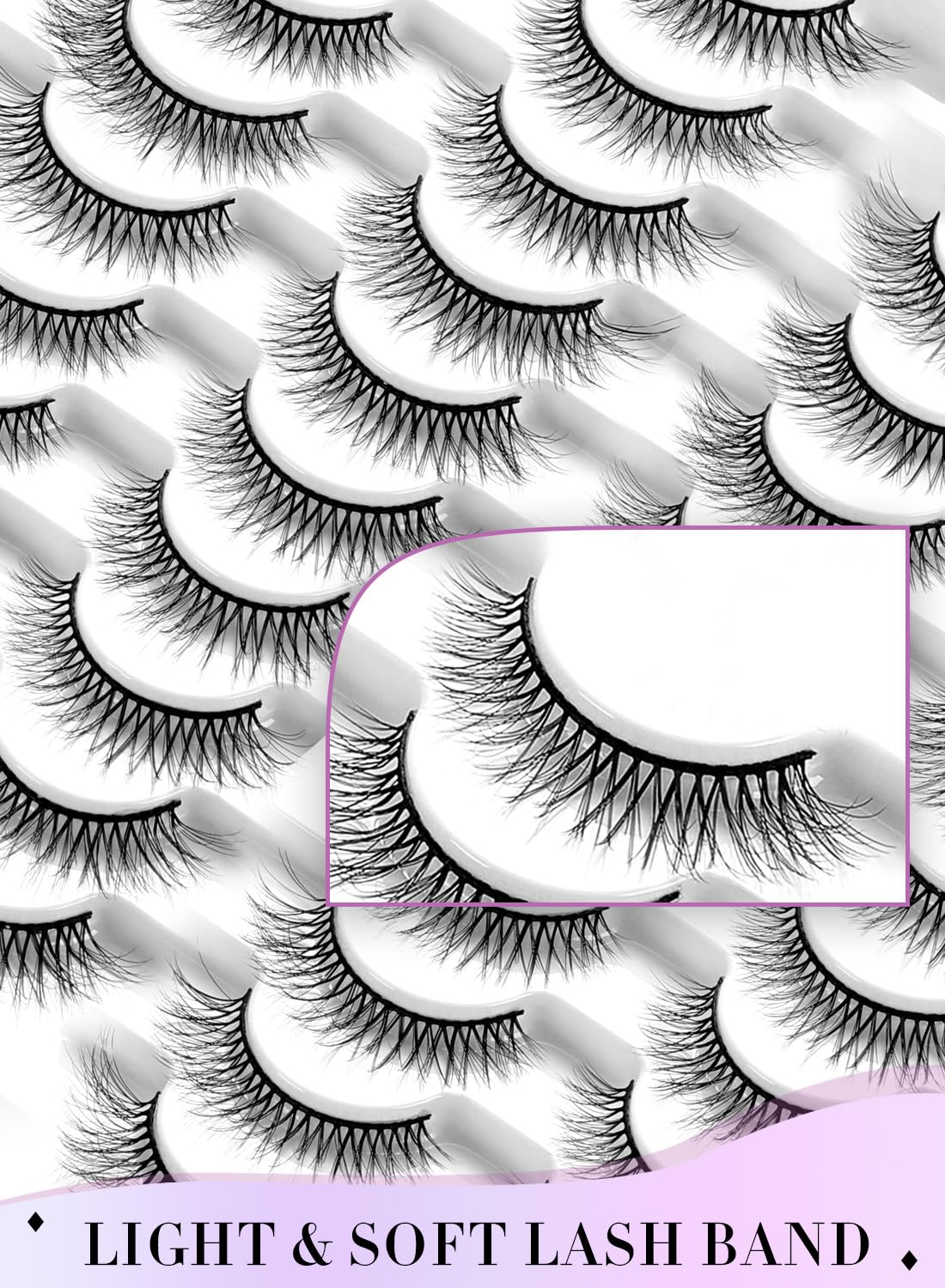 Classic Lash Extensions – 10-12mm – Fake Eyelashes – Luxurious Natural Mink Lashes Eyelash Extensions – Comfortable and Easy to Apply – High-End Fiber Lashes for Superior Volume