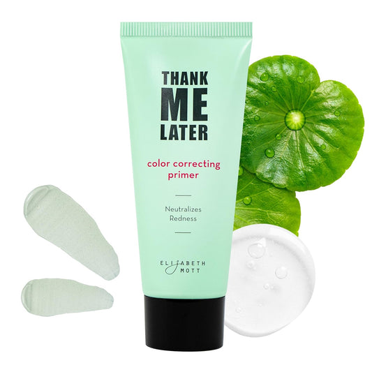 Elizabeth Mott Thank Me Later Color Correcting Face Primer - Niacinamide and Cica Soothes and Neutralizes Uneven Skin Tone and Facial Redness - Grips Makeup for Long-Lasting Wear - Cruelty-Free, 30g | alldaygood beauty