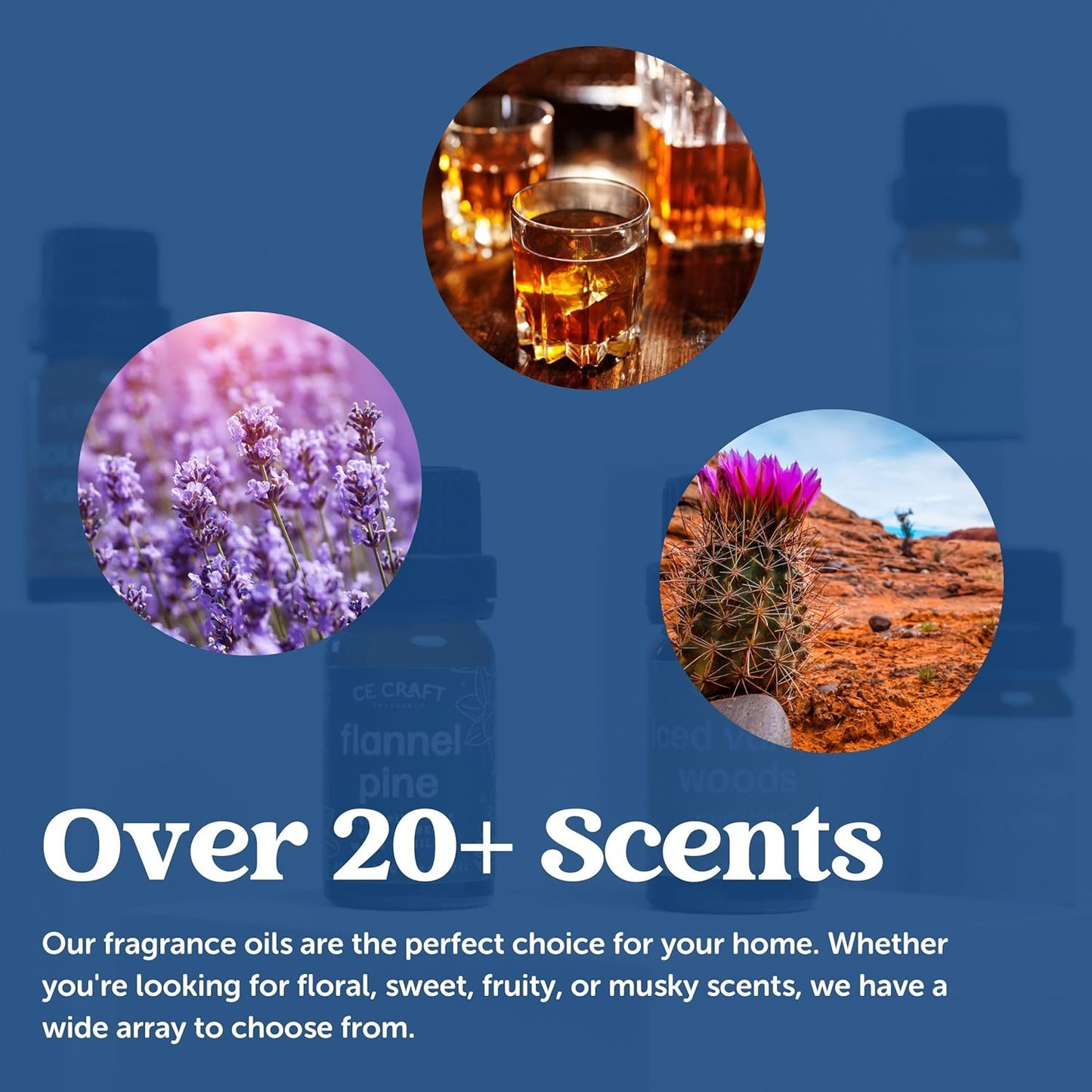 CANDECraftCo Premium Fragrance Oil – Diffuser Oils Fragrances Scented for Home, Candle Soap Making Supplies, Aromatherapy Blends for House (0.34 Fl Oz) (2-Pack, Flannel Pine)