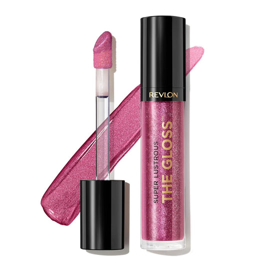 Revlon Super Lustrous Lip Gloss, Non-Sticky, Hydrating, High Shine Finish, 275 Dusk Darling, 0.13 oz | alldaygood beauty