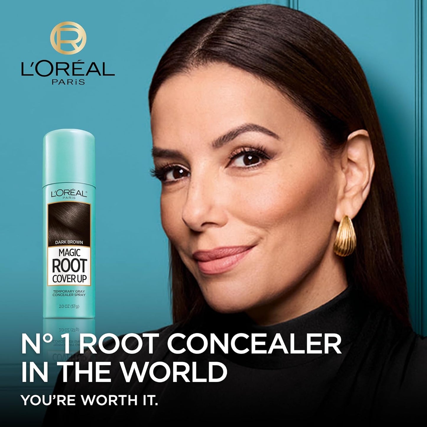 L'Oreal Paris Root Cover Up Temporary Gray Concealer Spray Dark Brown 2 Oz (Pack of 2) (Packaging May Vary)