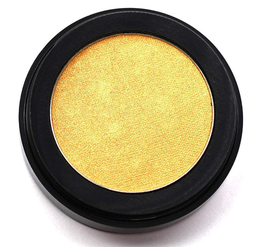 Shiny Gold Champagne Golden Glow Shimmering Shimmer Pressed Powder Single Vegan Eyeshadow; Talc, Paraben & Cruelty Free | alldaygood beauty