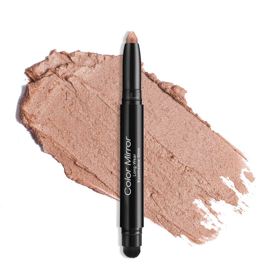 Cream Waterproof Hypoallergenic Eyeshadow Stick, long wear Metallic Glitter Matte Eye Shadow Pencil With Makeup Brush, Eye Brightener, 14 Tulip Shimmer | alldaygood beauty