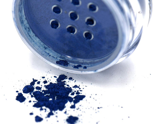 Blue Plate Special Metallic Deep Royal Navy Purple Single Loose Powder Eyeshadow; Vegan, Talc & Paraben Free | alldaygood beauty