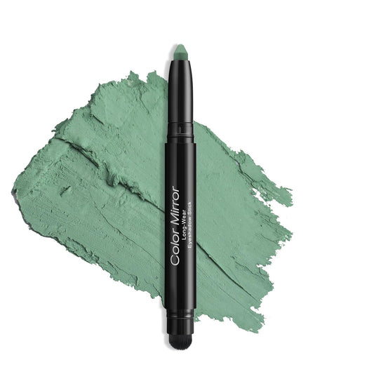 Cream Waterproof Hypoallergenic Eyeshadow Stick, long wear Metallic Glitter Matte Eye Shadow Pencil With Makeup Brush, Eye Brightener, 66 Mint Matte | alldaygood beauty