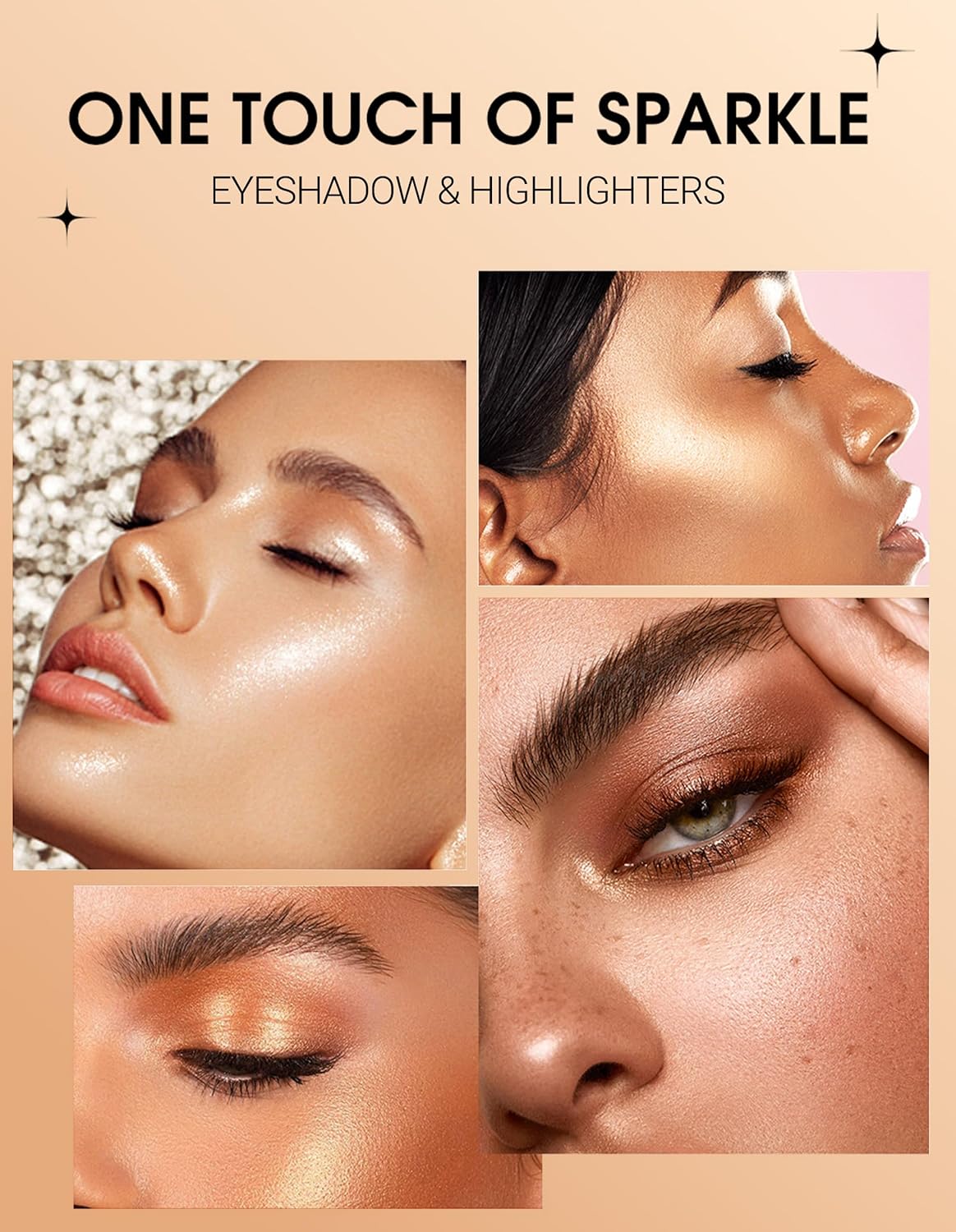 Erinde Shimmer Cream Eyeshadow Stick, Long Lasting Metallic Eye Shadow Sticks, Waterproof Creamy Glitter Eyeshadow Pencil, High Pigmented Blendable Neutral Eye Makeup, 13 Warm Gold Shimmer