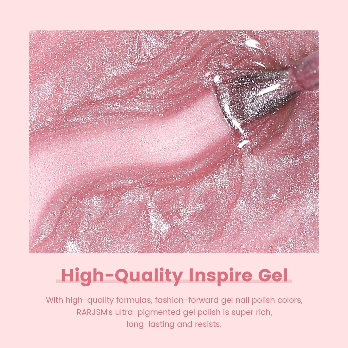 RARJSM Nude Sheer Pink Cat Eye Gel Nail Polish Silver Glitter 15ml 9D Velvet Cateye Shimmer Galaxy Ice Jelly Pink Gel Polish with Magnetic Stick UV LED Curing Require Soak Off DIY Home Salon