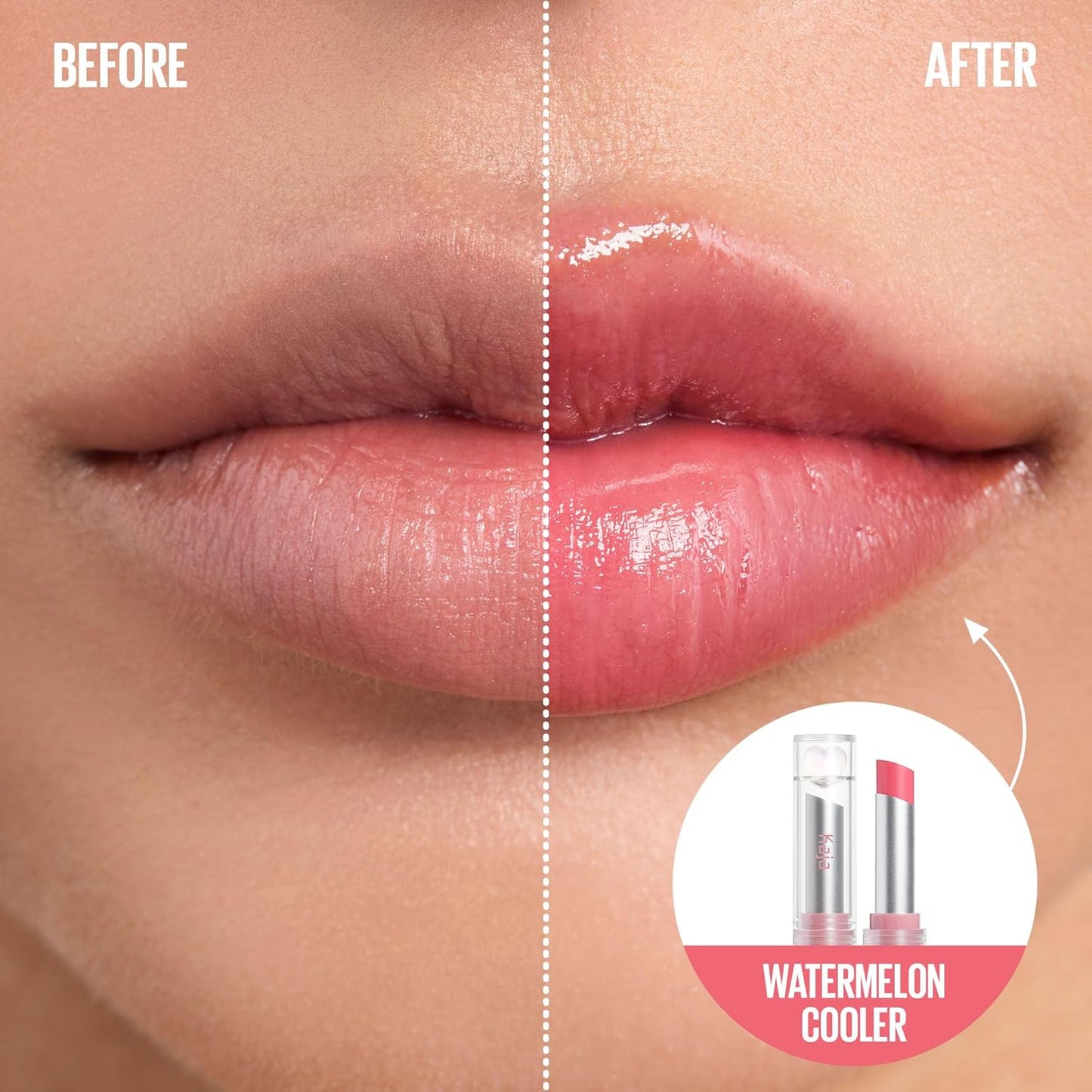 Kaja Juicy Glass Lip Balm | Plumping, Hydrating, Korean Lip Balm, Moisturizing Lip Care, 24hrs Long-lasting Hydration, Nourishing Lip Care | Watermelon Cooler, 0.15 oz.