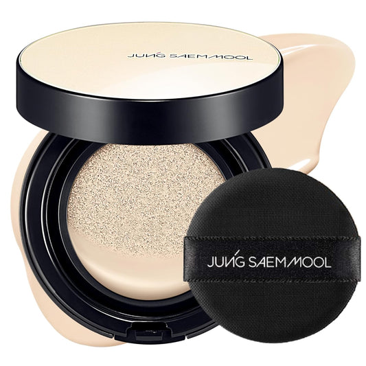 JUNG SAEM MOOL Essential Skin Nuder Cushion 13W Fair Ivory 0.49 Fl Oz, No Refill, Natural Radiant Finish Cushion Foundation with Buildable Coverage, Lightweight Texture, Korean Foundation Makeup | alldaygood beauty