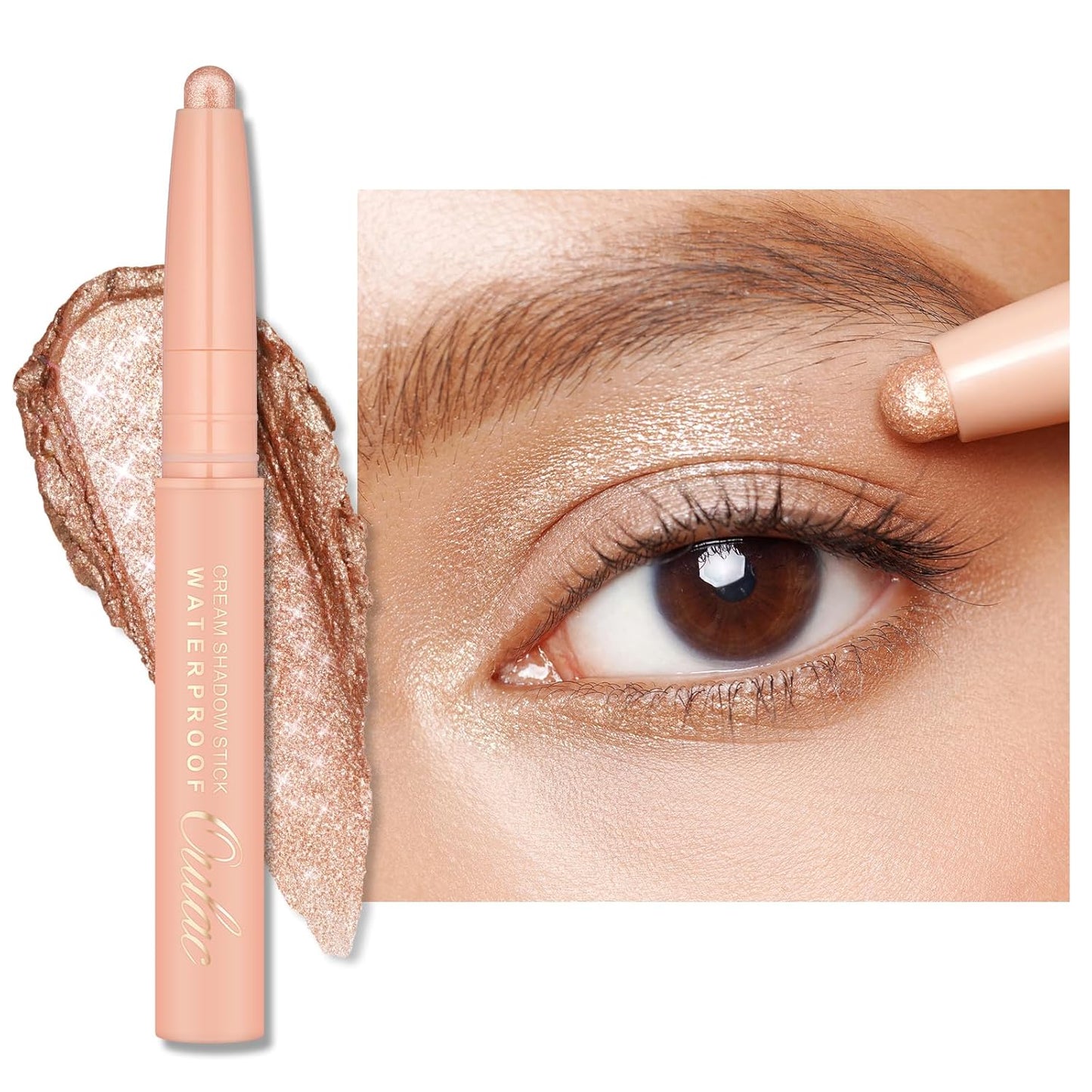 Oulac Champagne Eyeshadow Pencil – Long-Lasting Creamy Blendable Texture, Vegan & Cruelty-Free Eye Makeup, 1.25g, WS01Champagne Tower