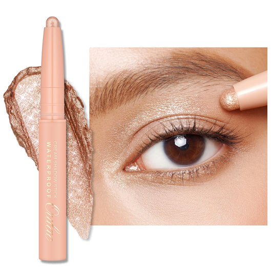 Oulac Champagne Eyeshadow Pencil – Long-Lasting Creamy Blendable Texture, Vegan & Cruelty-Free Eye Makeup, 1.25g, WS01Champagne Tower | alldaygood beauty