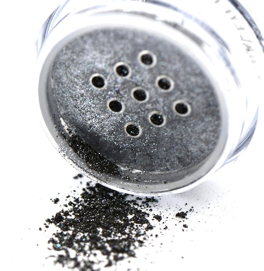 Sparkle Silver Grey Smoldering Galaxy Loose Eyeshadow Powder Pigment, Single Glitter Mineral Dust Jar Pot, Talc & Paraben Free, No Animal Testing & Cruelty Free | alldaygood beauty