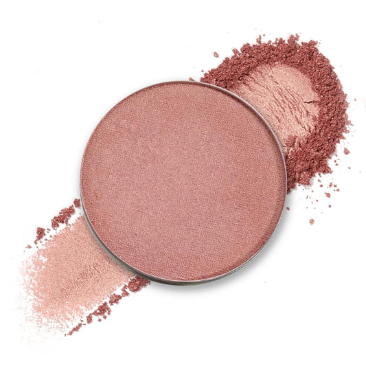 Besame Rose Gold Powder Blush & Eyeshadow 1959 Refill | Fits Signature Compacts Post-2019 | Sunkissed Pink-Gold | Vintage Inspired | 2-In-1 Cheek & Eyelid Highlighter | Sustainable Beauty Routine | alldaygood beauty