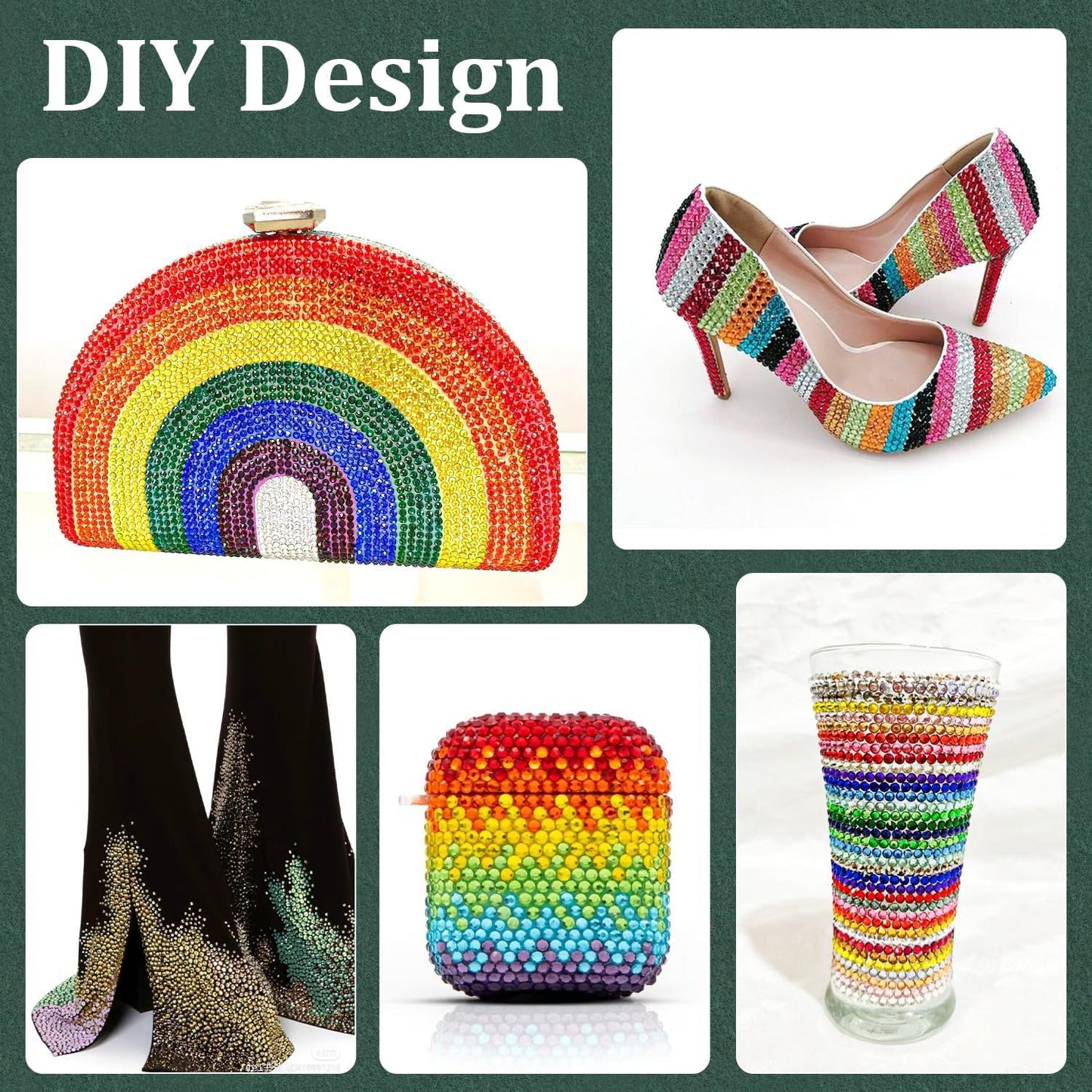 Resin Rhinestones for Crafting with B7000 Jewelry Glue, 1 Box Transparent Flatback Crystals with 3Pcs 10ml Glue for Bedazzling Crafts DIY Nail Art Makeup，Non Hotfix Gems for Clothing Shoes