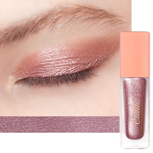 Oulac Liquid Glitter Eyeshadow - Metallic & Shimmer Finish, Non-Sticky One-Swipe Coverage, Quick-Drying & Crease-Resistant. Vegan & Cruelty-Free (02) | alldaygood beauty
