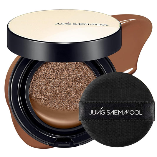JUNG SAEM MOOL Essential Skin Nuder Cushion 38C Maroon 0.49 Fl Oz, No Refill, Natural Radiant Finish Cushion Foundation with Buildable Coverage, Lightweight Texture, Korean Foundation Makeup | alldaygood beauty