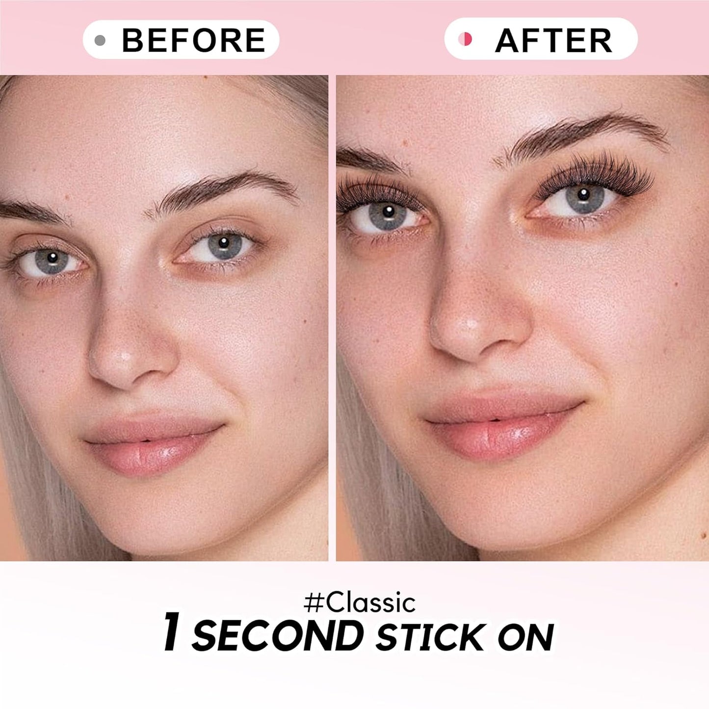 GAQQI Self Adhesive Eyelash Clusters, Volume No Glue Lashes 10-16mm, No Band Self Adhesive Lash Clusters 120pcs, Press On Lashes Invisible Band, With Lash Tweezer (CLASSIC)