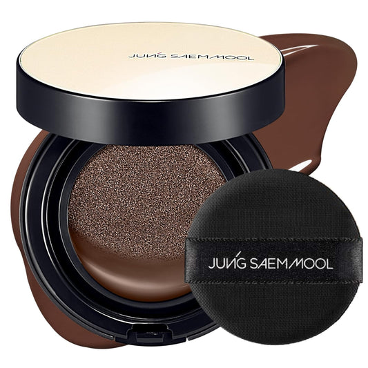JUNG SAEM MOOL Essential Skin Nuder Cushion 42C Deep Cacao 0.49 Fl Oz, No Refill, Natural Radiant Finish Cushion Foundation with Buildable Coverage, Lightweight Texture, Korean Foundation Makeup | alldaygood beauty