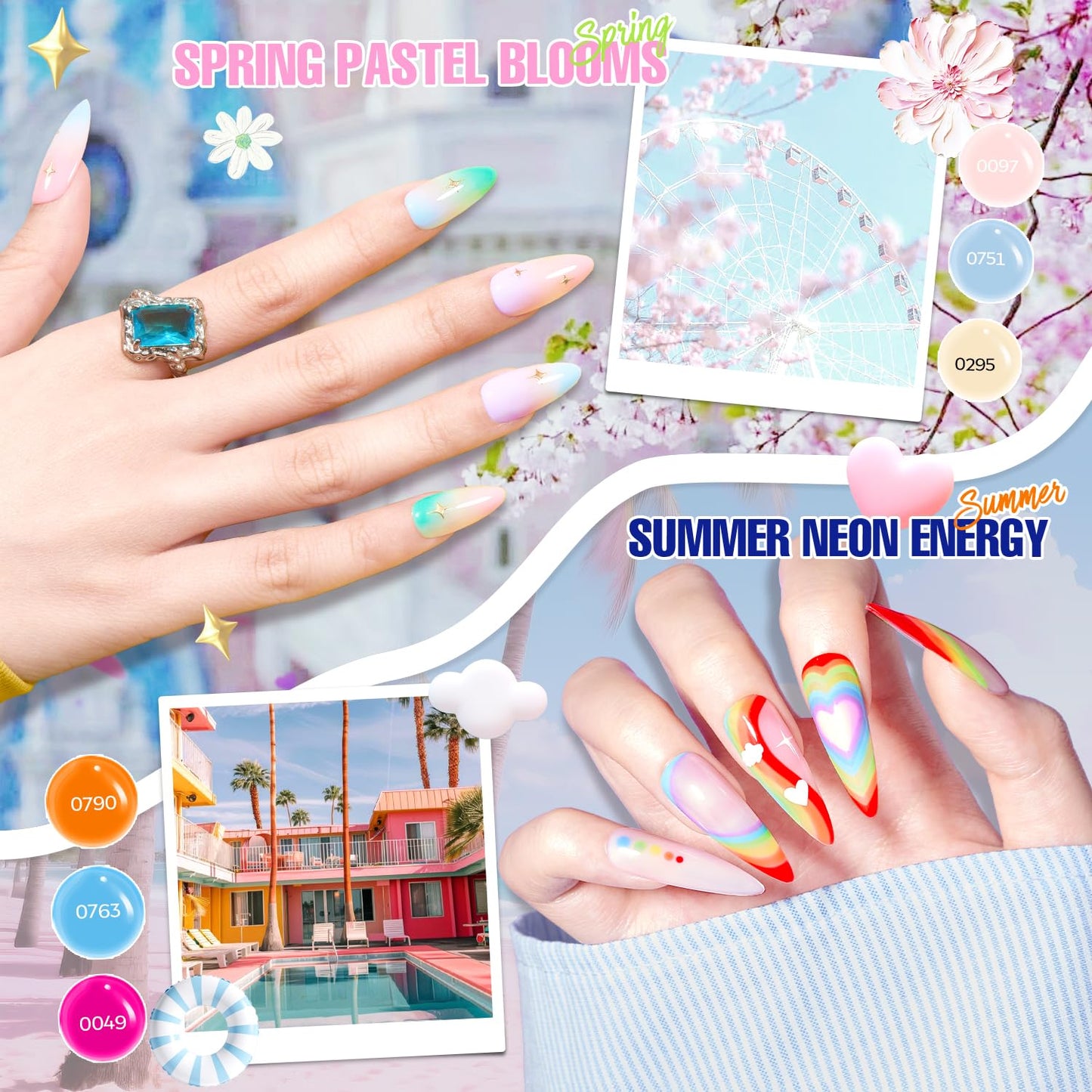 MEFA 60 Pcs Gel Nail Polish Kit with U V Light, 32 Colors All Seasons Nude Gel Nail Polish Set with Base and Matte/Glossy Glitter Top Coat Nail Art DIY Decorations Manicure Tools Gifts for Women