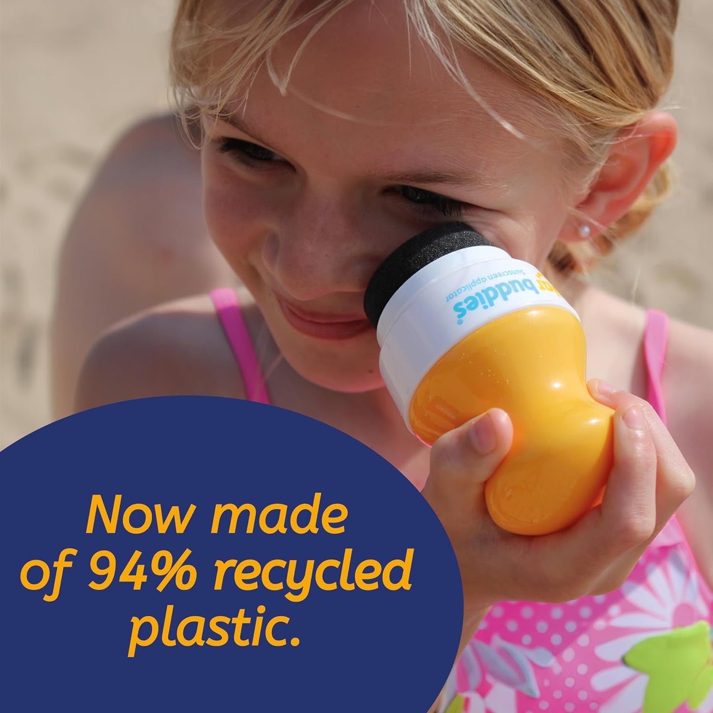 Solar Buddies Sunscreen Applicator - Single Purple - Refillable Roll on Sponge Sunscreen, Suncream & Lotion Applicator For Kids, Adults & Families - Holds 3.4fl oz, Perfect Size for Travel