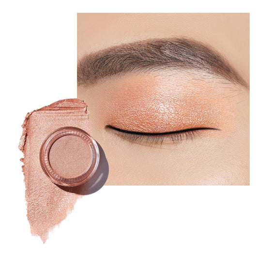 Oulac Nude Gold Cream Eyeshadow also for Highlighter Highly Pigmented Eye Shadow Waterproof&Long Lasting with Moisturizing Formula Blendable Shimmer Eye Make-up,Vegan & Cruelty-Free, 6g O10 | alldaygood beauty