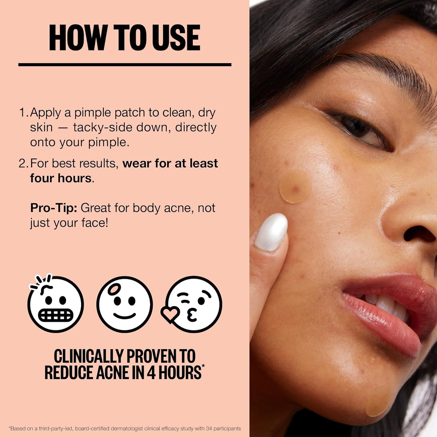 PEACE OUT Acne Healing Dots Helps Clear Blemishes Overnight, Fast Acting Hydrocolloid Pimple Patches for Breakouts with Salicylic Acid, Retinol and Aloe Vera, Award Winning Skincare Solution 10 Count