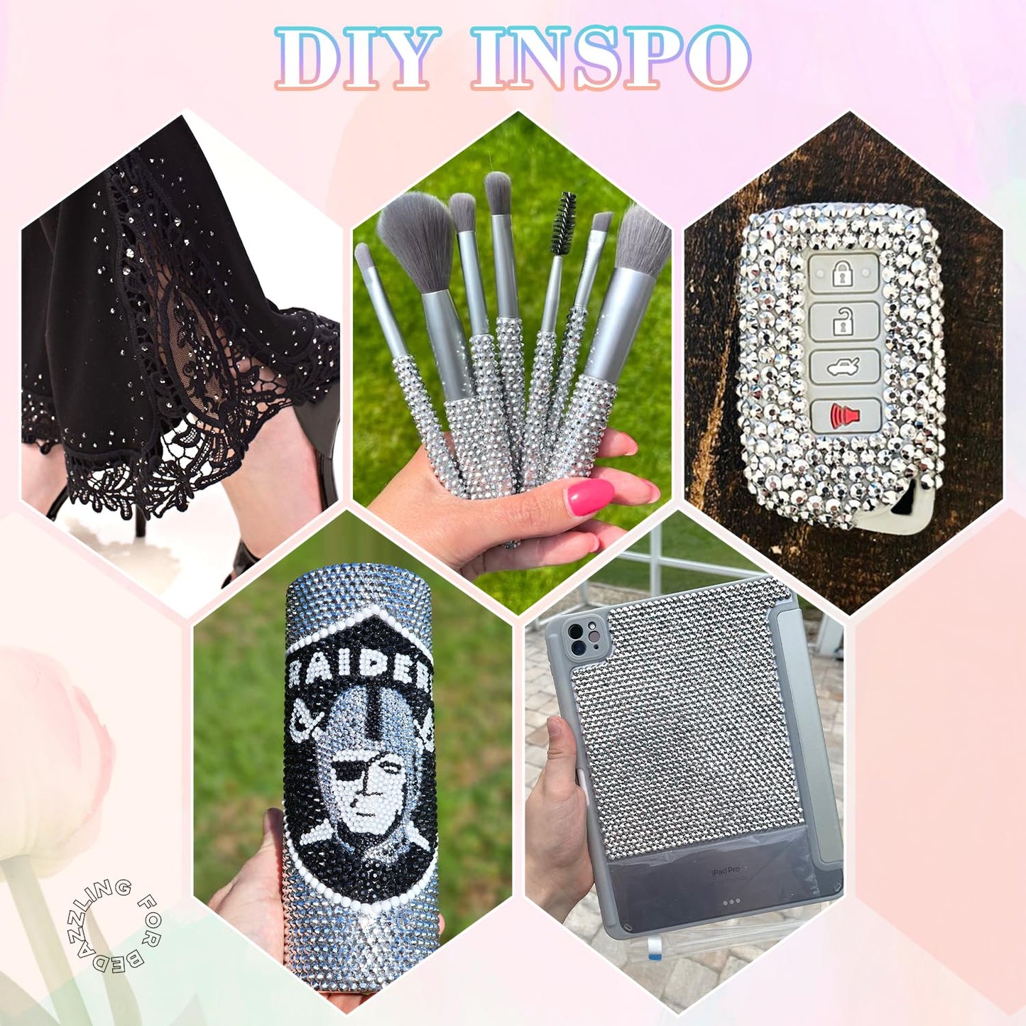 30000Pcs Resin Rhinestones for Bedazzling with 3Pcs B7000 Jewelry Glue, Silver Flatback Gems Rhinestones for Crafting, Clothing Tumblers Mugs Shoes Fabric Decor Nail Art