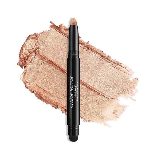 Cream Waterproof Hypoallergenic Eyeshadow Stick, long wear Metallic Glitter Matte Eye Shadow Pencil With Makeup Brush, Eye Brightener, 07 Copper Shimmer | alldaygood beauty