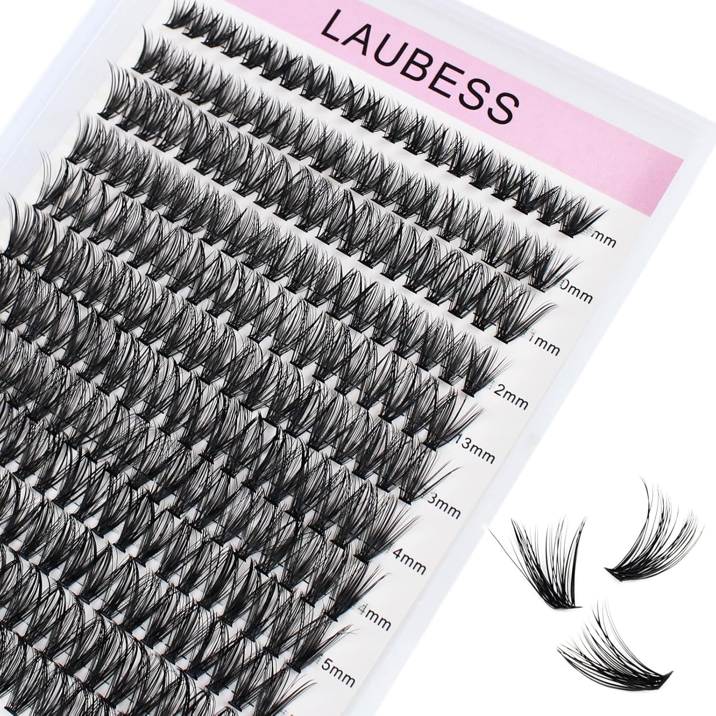 Eyelash Clusters LAUBESS Lash Clusters Individual Lashes Cluster Eyelash Extensions DIY at Home Waterproof Cluster Lashes (40D-C-9-16)