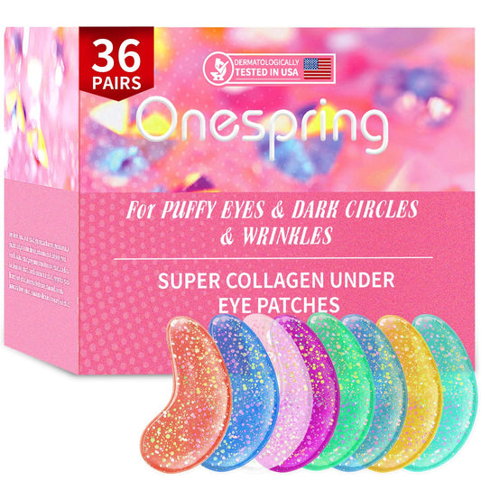 Eye Masks (36 Pairs) - Under Eye Patches for Relieves Dark Circles, Fine Lines and Puffiness, Revitalizing Eye Gel Pads - Ideal for Daily Skin Care & Gift Choice | alldaygood beauty