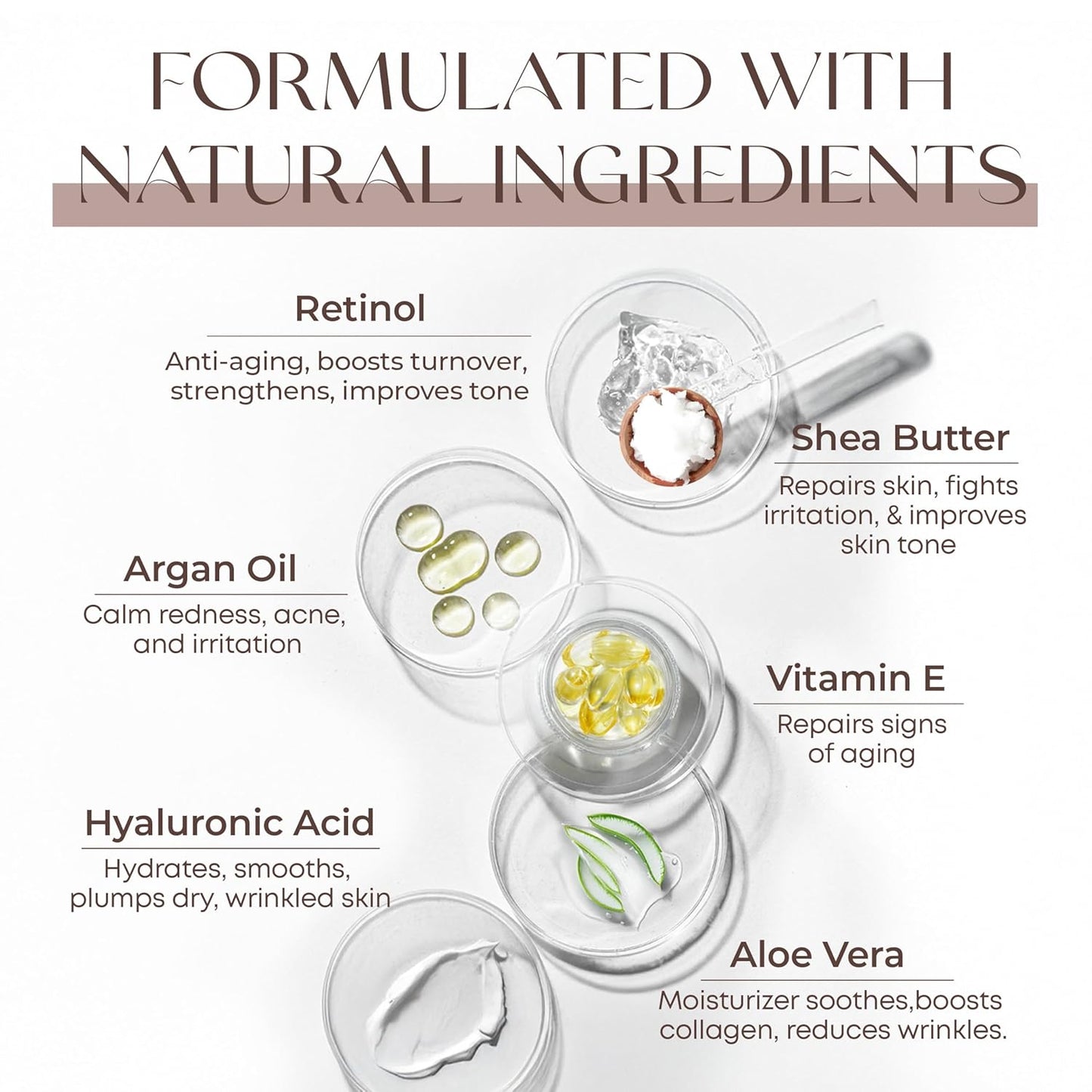 Retinol & Vitamin E Face Moisturizer - Dermatologist Tested, Hydrating, Restores Sun-Damaged Skin, Anti-Aging - Reduces Acne Scars, Clean Beauty, Cruelty-Free Korean Skincare - 1.69 Fl oz