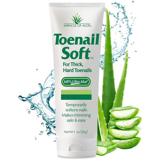 Toenail Softener for Thick Hard Toenails - Safe for Seniors & All Ages - Fast-Acting Toenail Softening Cream - Ingrown Toenail Treatment - Non Greasy Nail Cream Formulated with Natural Aloe Vera, 1 oz | alldaygood beauty