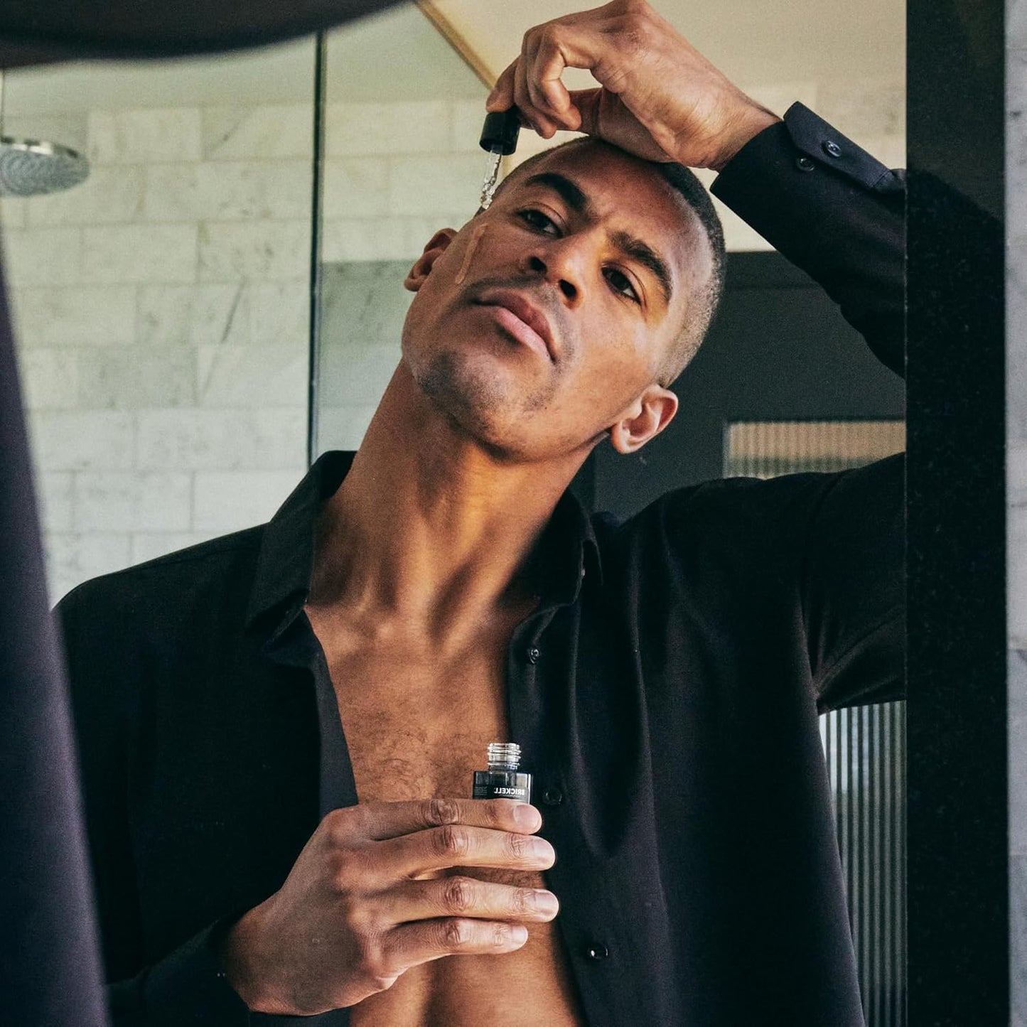 Brickell Men's Retinol Skin Care Serum Treatment For Firming Face Lines & Eye Wrinkles, Deep Hydrating Facial Skincare Serum For Anti-Aging, Fragrance Free, 1 Ounce