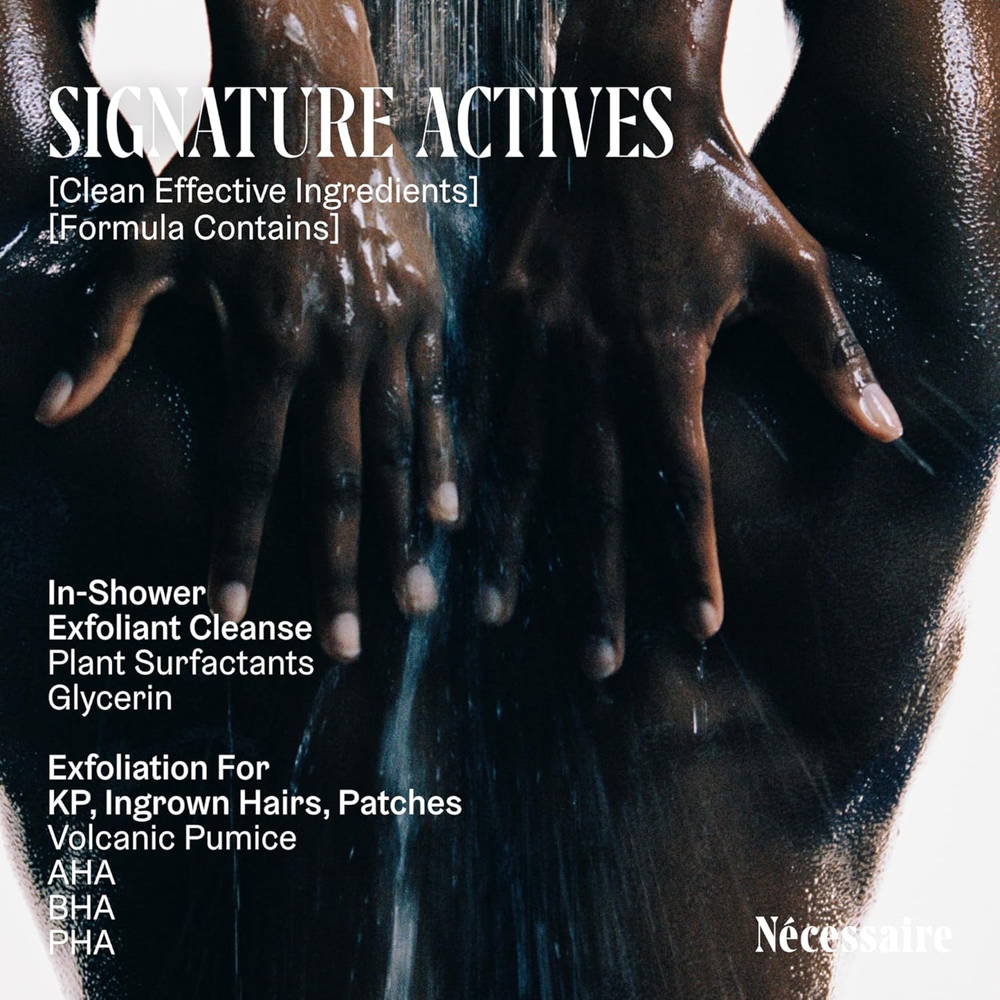 Nécessaire The Body Exfoliator. Eucalyptus. AHA/BHA/PHA. Resurface Skin. Smooth KP and Rough Patches. Hypoallergenic. Dermatologist-Tested. 180 ml / 6.1 fl oz