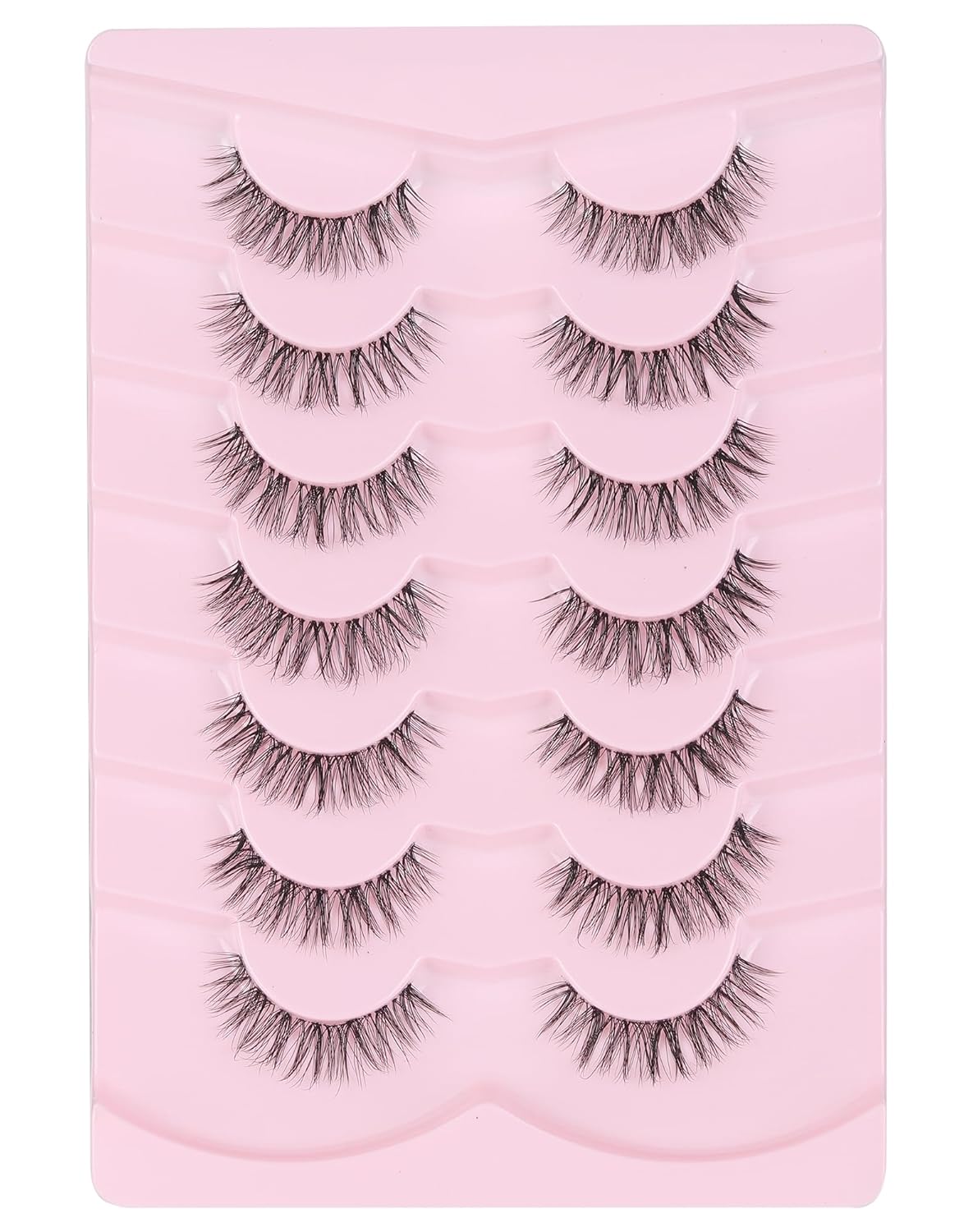 Lashes Wispy False Eyelashes Natural Mink Lashes Small Strip Lashes Wispies Eyelashes Short Eyelashes Natural Look Eye Lashes Pack 7 Pairs