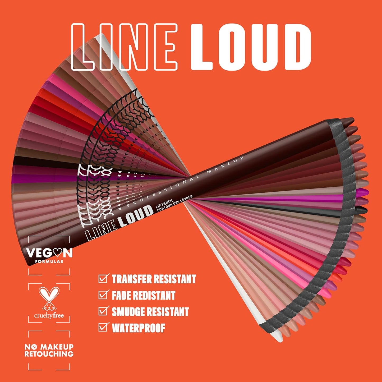 NYX PROFESSIONAL MAKEUP Line Loud Lip Liner, Longwear and Pigmented Lip Pencil with Jojoba Oil & Vitamin E - No Equivalent