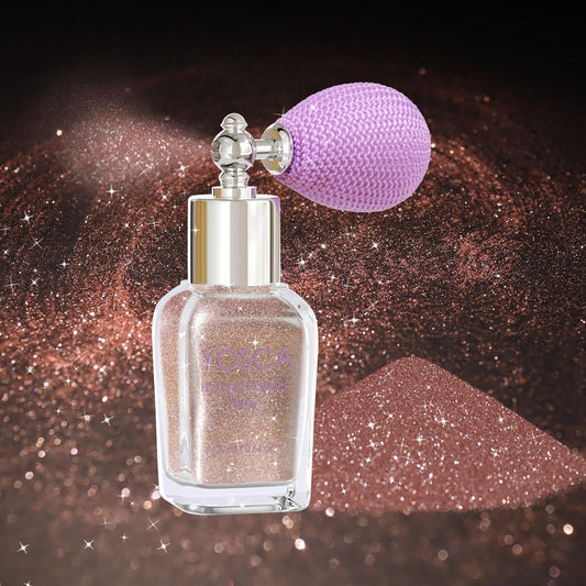 Yosca Body Glitter Spray, 30ML Loose Body Shimmer Powder Hair Spray Rose Pink Glitter Sparkle Highlighter Makeup Christmas Festival Rave Accessories for Clothes Hair Face Nail Art | alldaygood beauty