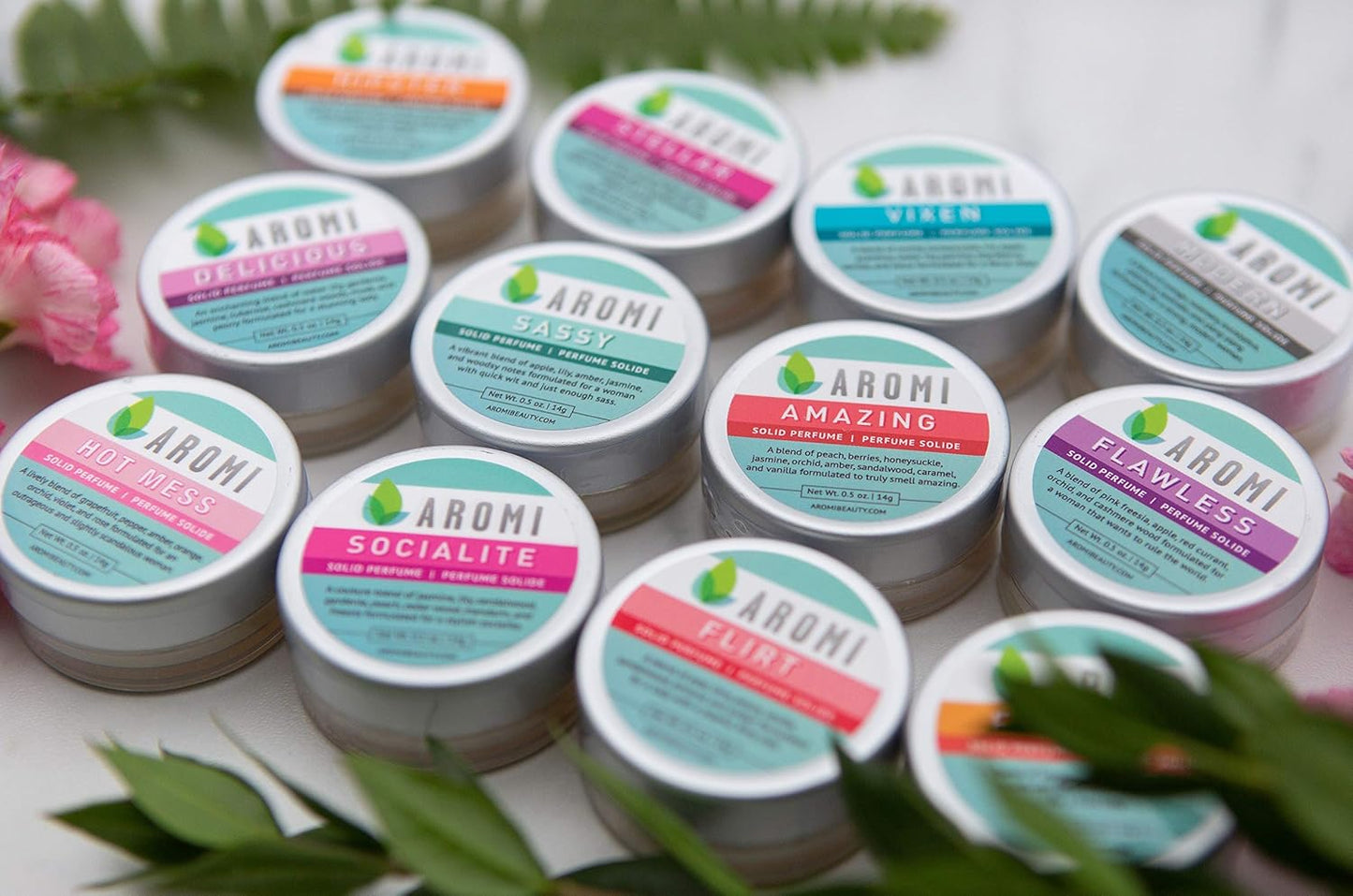 Aromi Modern Solid Perfume | Earthy Fragrance, Rosemary, Eucalyptus, & Ylang Ylang Scent, Vegan, Cruelty-free, Travel, Wax, Women’s Gift, Handmade (Modern)