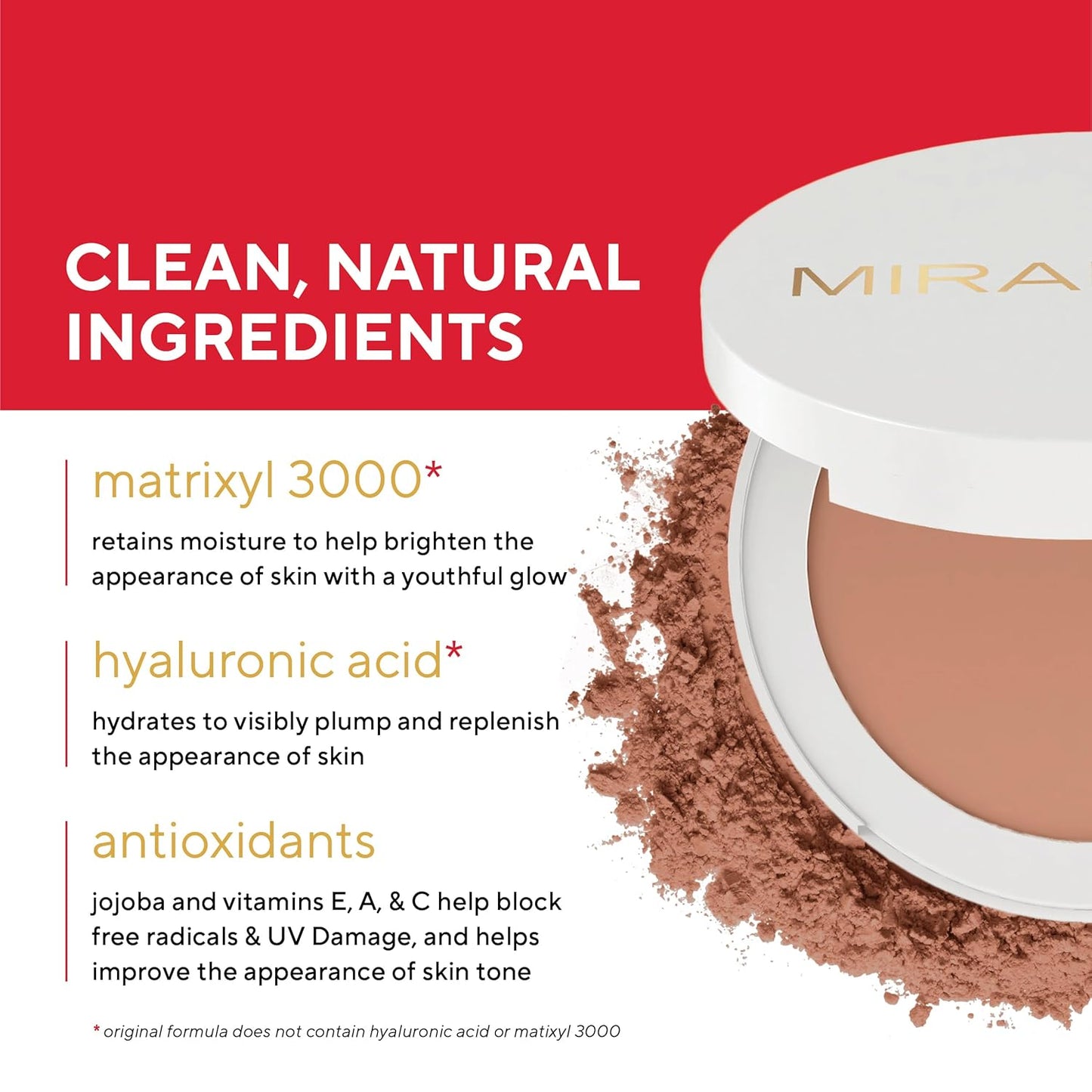 Mirabella Invincible Foundation - Buildable Mineral Makeup, Blurring Setting Powder for All Skin Types - HD Matte Finish - Ivory I4