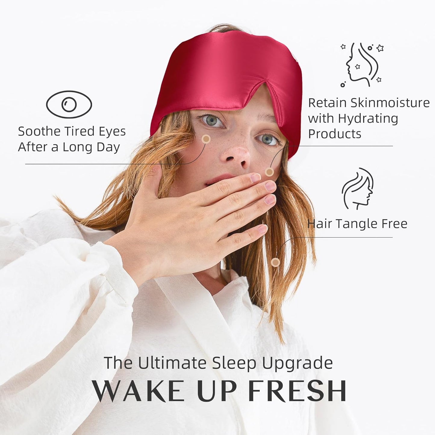 Silk Sleep Mask for Women and Men, Side Sleeper, 22 Momme Pure Mulberry Silk Total Blackout 100% Mulberry Eye Mask with Adjustable Headband Full Size, Eye Masks for Sleeping and Travel