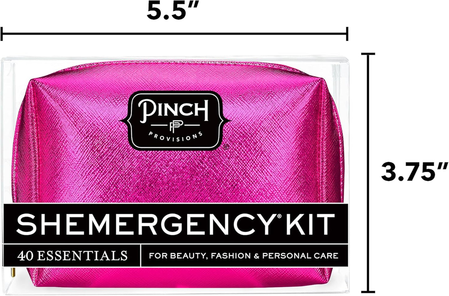 Pinch Provisions Shemergency Kit for Her, 40 Emergency Essential Items, Compact, Multi-Functional Pouch, Gift for Women, Birthday, Bachelorette Parties, and More!