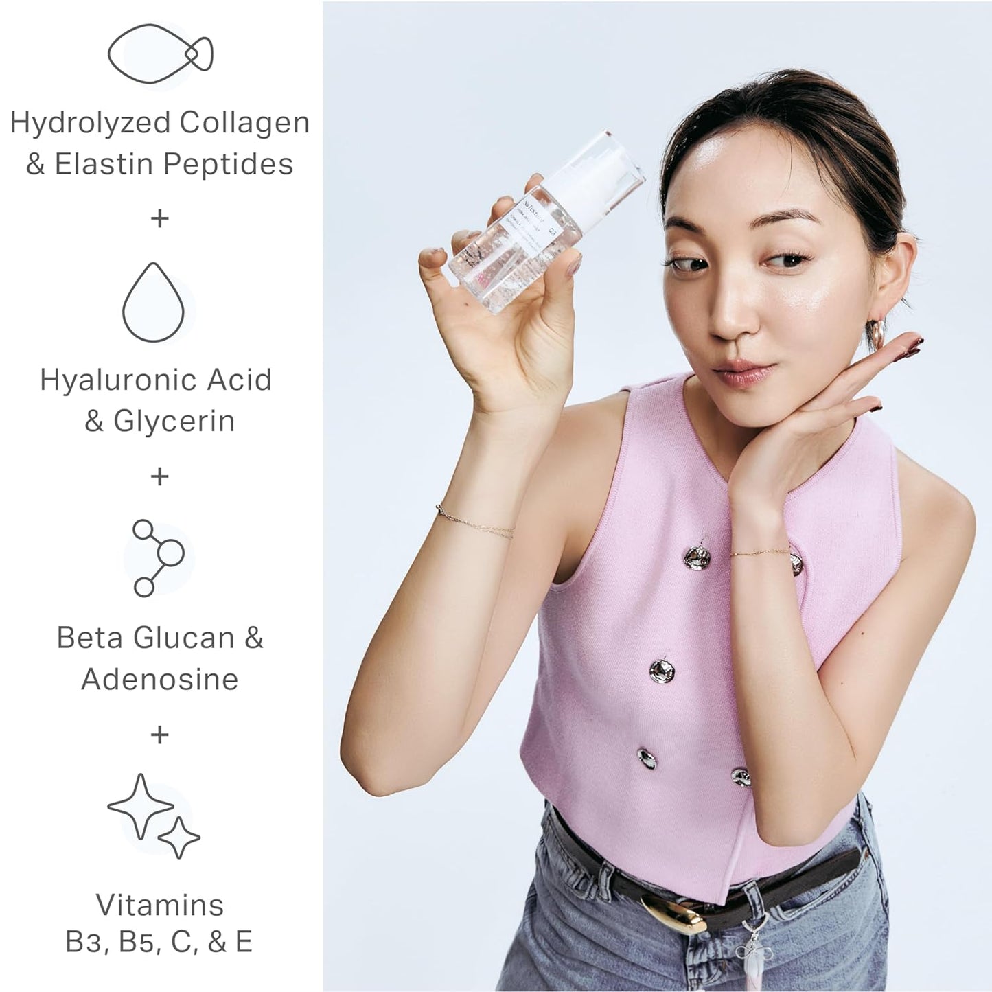 Jelloskin Hydra Jell Face Mist by AVA x NuTexture Hydrating Face Spray with Collagen, Hyaluronic Acid, Vitamin C & E