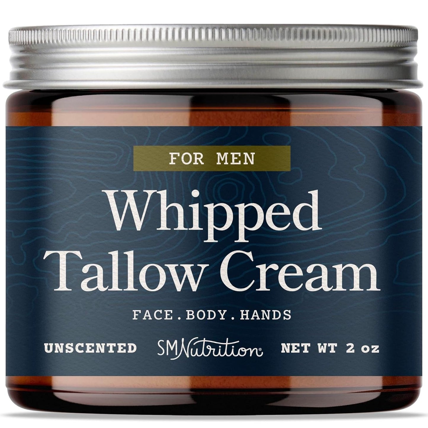 Whipped Beef Tallow Cream for Men | Face & Body | Beef Tallow for Skin Health & Barrier Support | Unscented | Whipped Men’s Moisturizer Cream with Beeswax | Grass-Fed, Cruelty-Free & Non-GMO | 2 oz