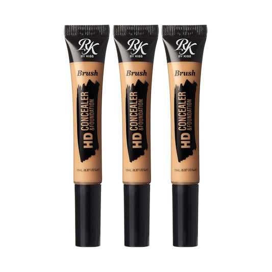 Ruby Kisses HD Brush Concealer & Foundation 3 Pack (Toffee)