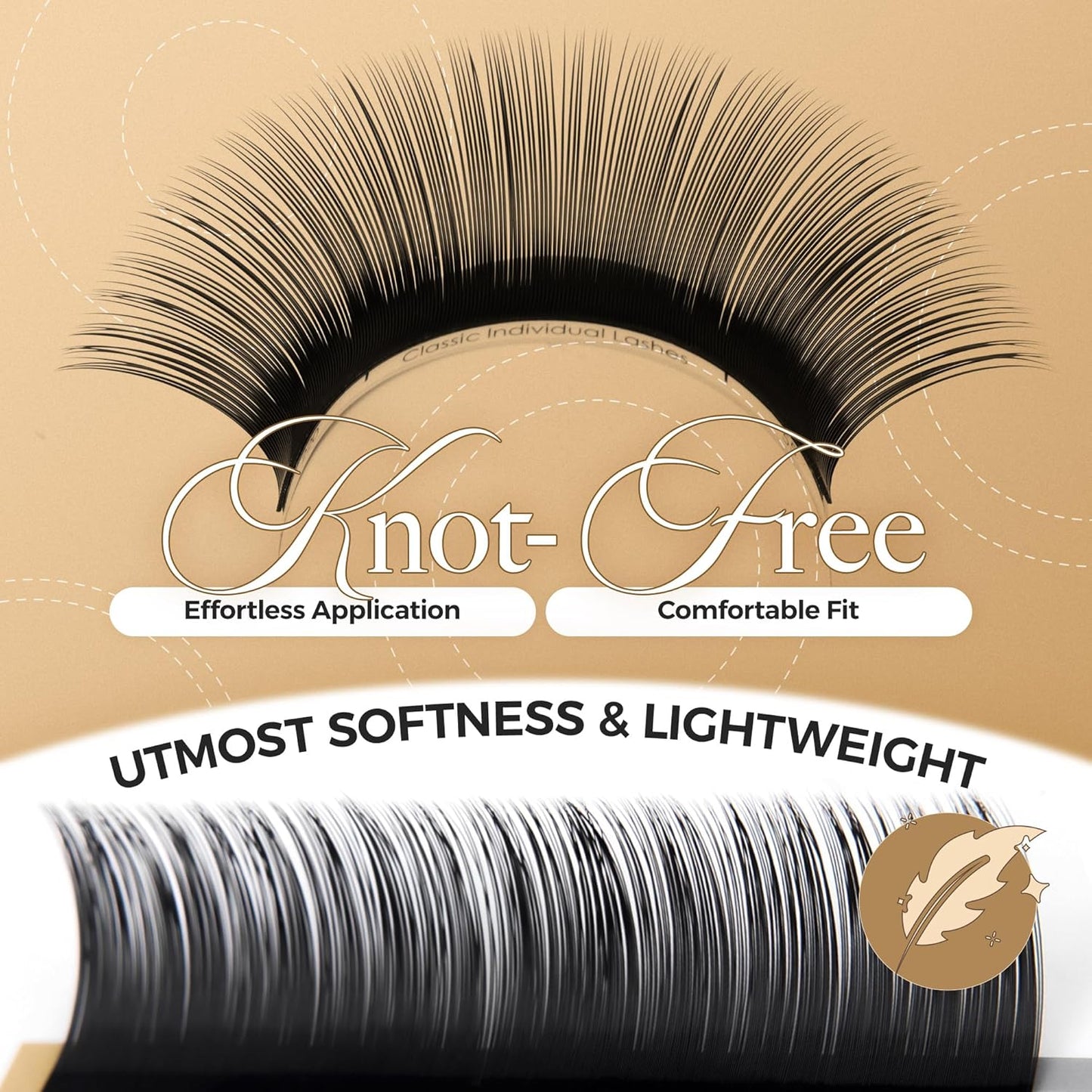 LASHVIEW Eyelash Extensions,Individual Lashes, Premium Single &Classic Lashes,0.15 Thickness CC Curl 8-15mm Mixed Tray,Natural Semi Permanent Eyelashes,Soft Application-Friendly,Mink Lashes